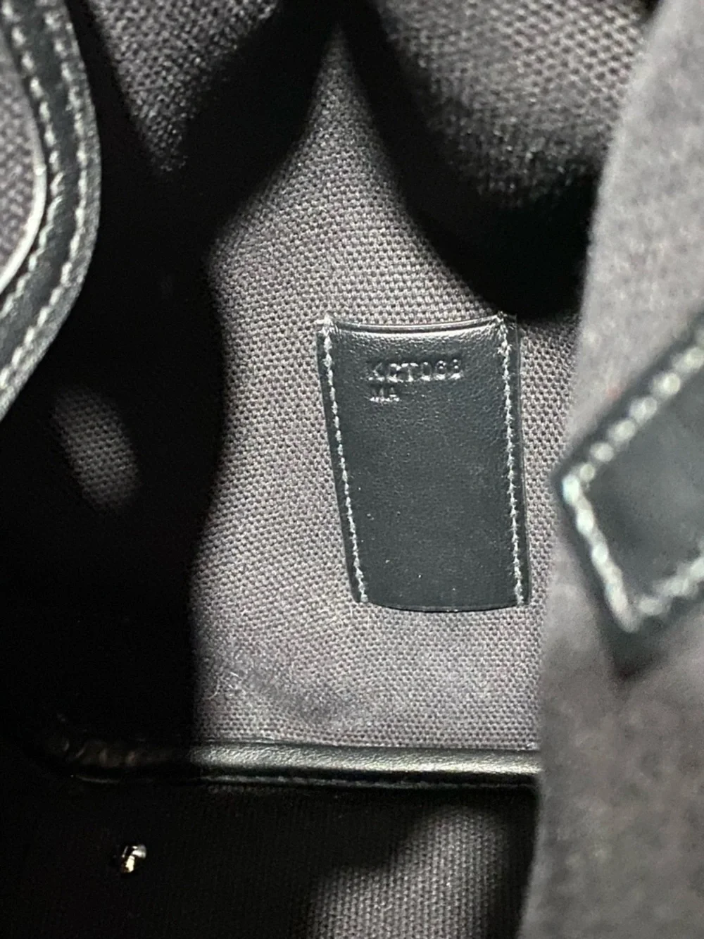 Black Leather-Trim Canvas Tote Bag with Silver Hardware - Picture 9 of 9